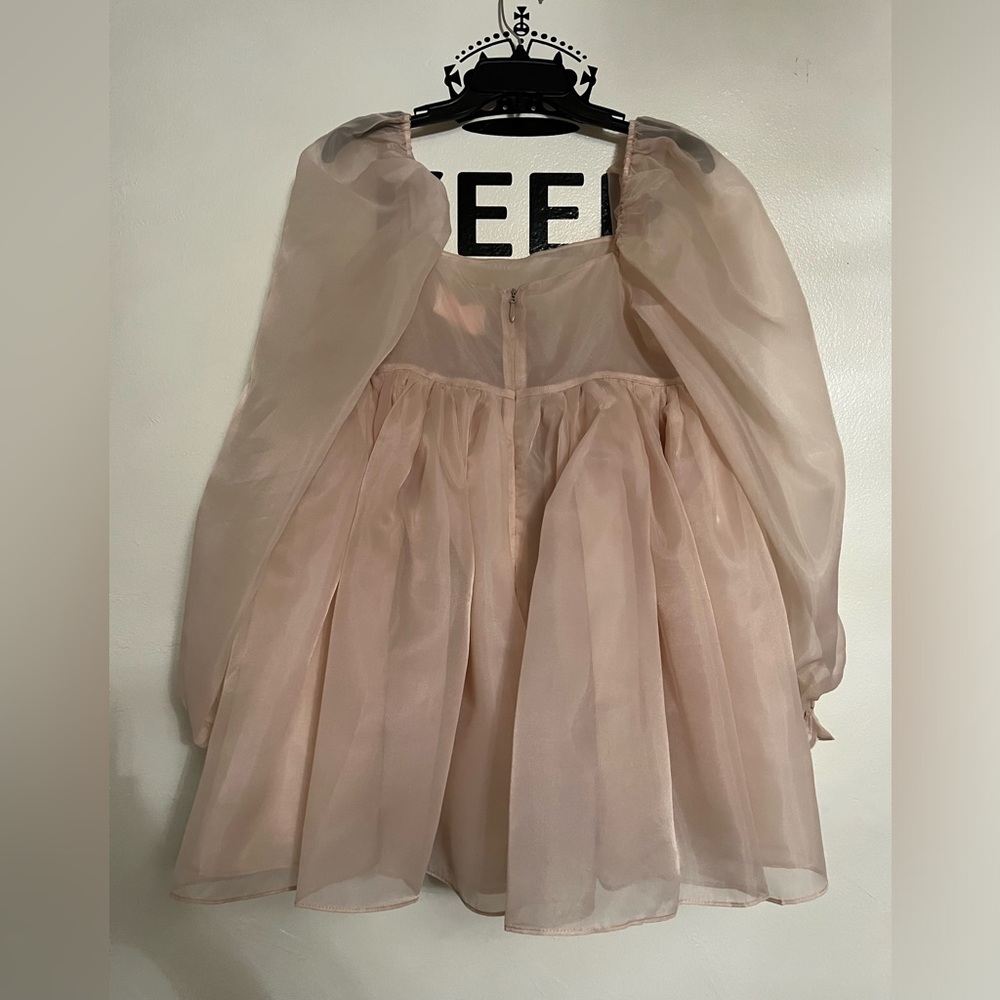 Selkie | Lt Pink Sparrow L/S Puff Dress Size Med - Picture 4 of 7